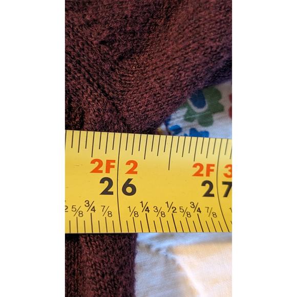 Nordstrom Men's Shop Cotton Cashmere Blend Quarter Zip Burgundy Sweater Mens XL - Picture 4 of 9